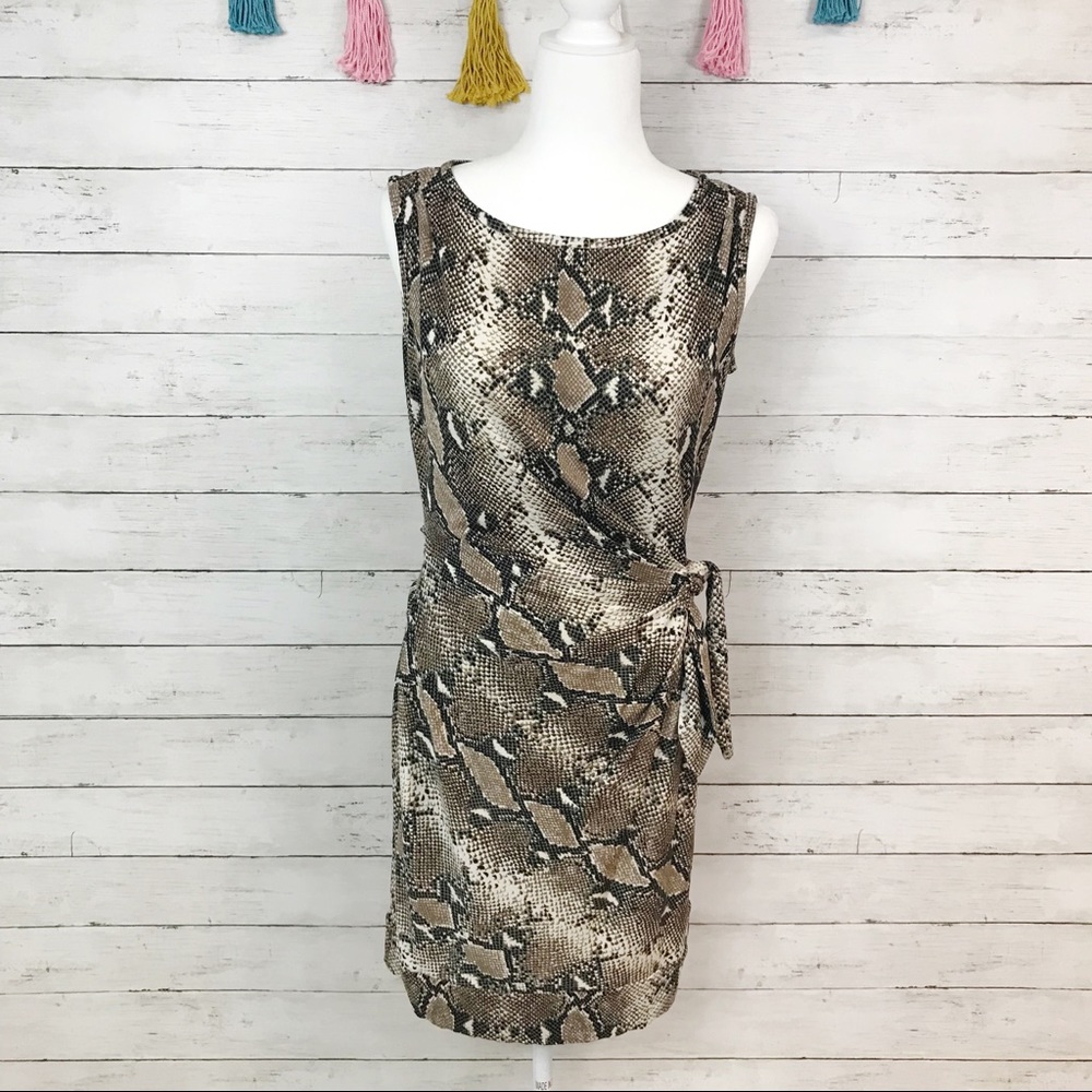 Diane Von Furstenberg Della Python Dress Size 8 - image 1